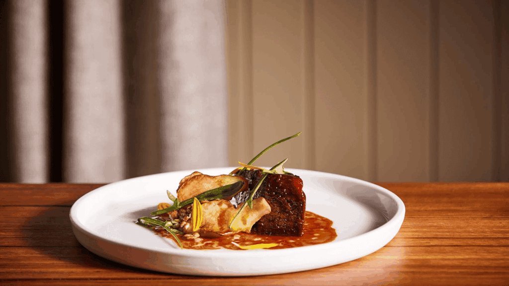 Farm-to-table dishes at Megalong restaurant