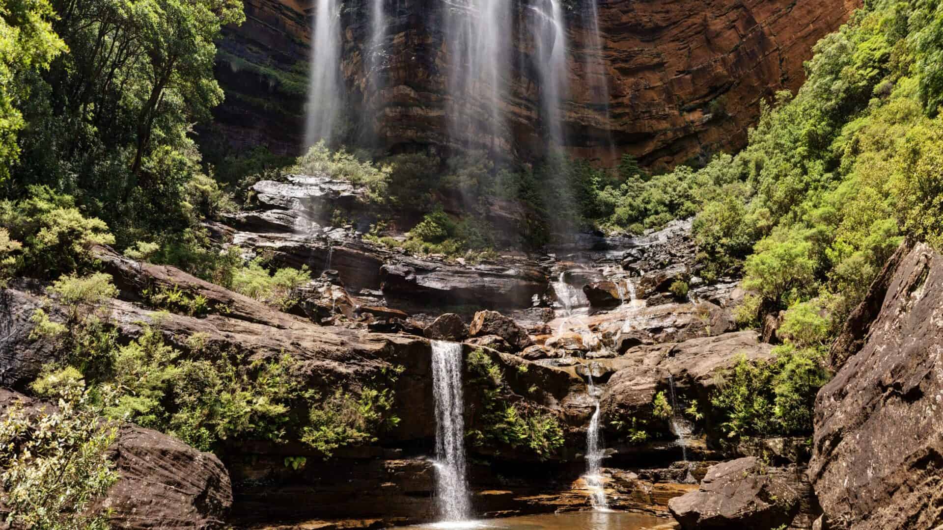 blue mountains waterfall