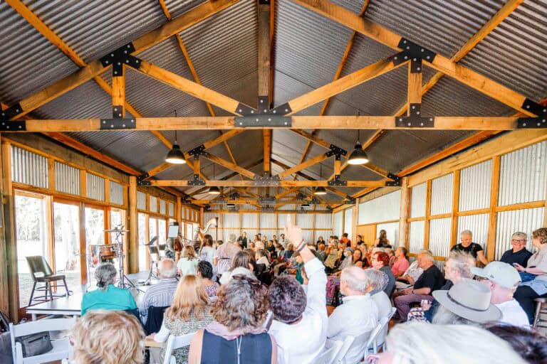 Audience enjoying live music at Megalong Valley Music Festival 2027.