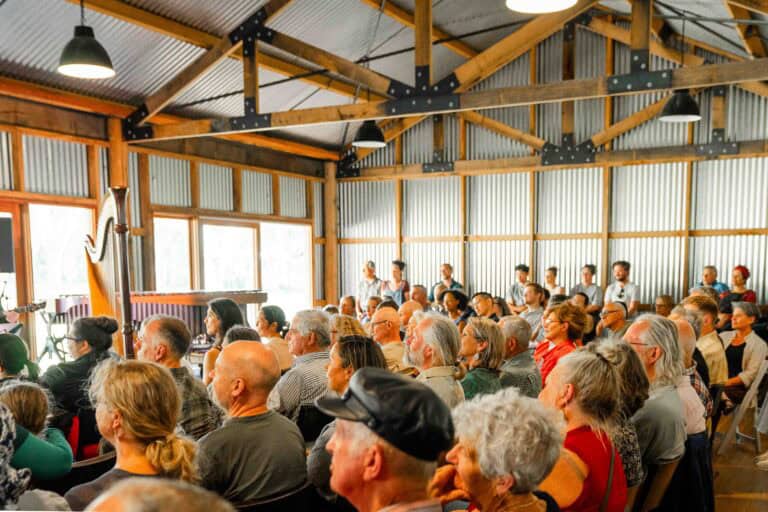 Audience attending a live music event at Megalong Valley Music Festival 2027.