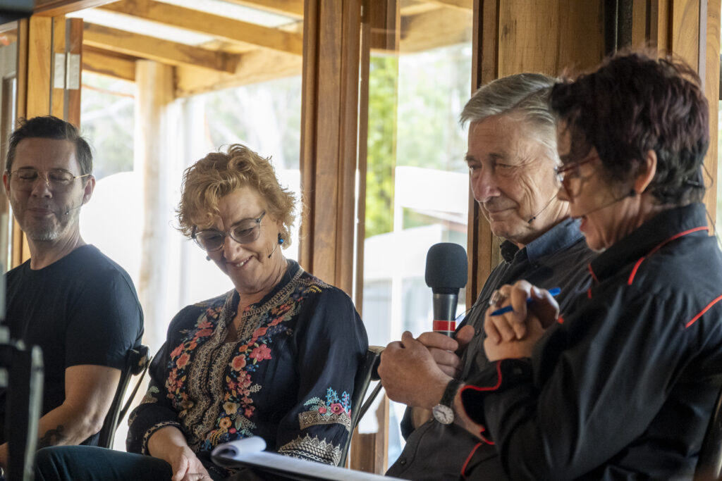 Four Writers' Festival speakers in conversation at The Old Stables